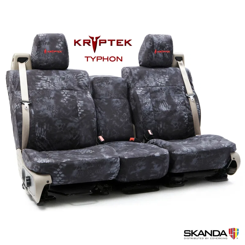CSCKT06FD9926 – COVERKING Seat Cover, 60/40 Split Bench With 3 Removeable Headrests Kryptek® Typhon Camoflauge Patter...